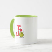 Wie Grinch Stole Weihnachten | Monogramm J Tasse (Vorderseite Links)