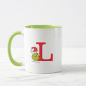 Wie Grinch Stole Weihnachten | Monogramm L Tasse (Links)