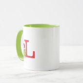 Wie Grinch Stole Weihnachten | Monogramm L Tasse (Vorderseite Links)