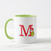 Wie Grinch Stole Weihnachten | Monogramm M Tasse (Links)