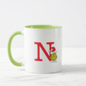 Wie Grinch Stole Weihnachten | Monogramm N Tasse (Links)