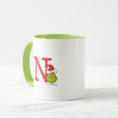 Wie Grinch Stole Weihnachten | Monogramm N Tasse (Vorderseite Links)