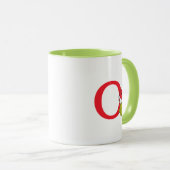 Wie Grinch Stole Weihnachten | Monogramm O Tasse (VorderseiteRechts)
