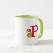 Wie Grinch Stole Weihnachten | Monogramm P Tasse (VorderseiteRechts)