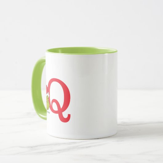 Wie Grinch Stole Weihnachten | Monogramm Q Tasse (Vorderseite Links)