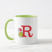 Wie Grinch Stole Weihnachten | Monogramm R Tasse (Links)