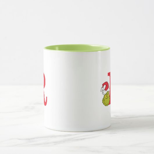 Wie Grinch Stole Weihnachten | Monogramm R Tasse (Zentrum)