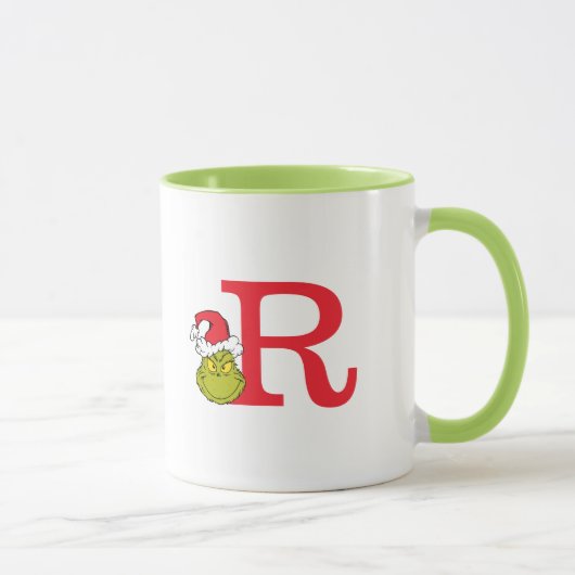 Wie Grinch Stole Weihnachten | Monogramm R Tasse (Rechts)