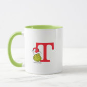 Wie Grinch Stole Weihnachten | Monogramm T Tasse (Links)