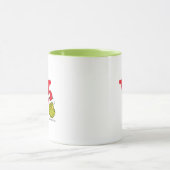 Wie Grinch Stole Weihnachten | Monogramm V Tasse (Zentrum)