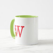 Wie Grinch Stole Weihnachten | Monogramm W Tasse (Vorderseite Links)
