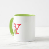 Wie Grinch Stole Weihnachten | Monogramm Y Tasse (Vorderseite Links)