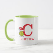 Wie Grinch Stole Weihnachten | Name & Monogramm C Tasse (Links)