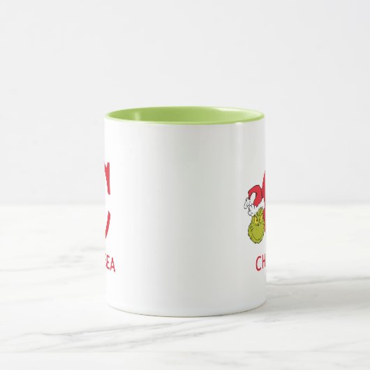 Wie Grinch Stole Weihnachten | Name & Monogramm C Tasse (Zentrum)