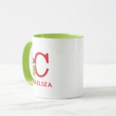 Wie Grinch Stole Weihnachten | Name & Monogramm C Tasse (Vorderseite Links)
