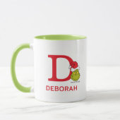 Wie Grinch Stole Weihnachten | Name & Monogramm D Tasse (Links)