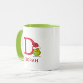 Wie Grinch Stole Weihnachten | Name & Monogramm D Tasse (Vorderseite Links)