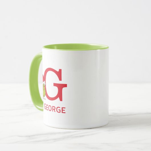 Wie Grinch Stole Weihnachten | Name & Monogramm G Tasse (Vorderseite Links)