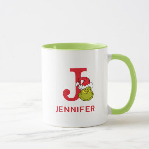 Wie Grinch Stole Weihnachten Name & Monogramm J Tasse