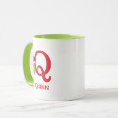 Wie Grinch Stole Weihnachten | Name & Monogramm Q Tasse (Vorderseite Links)