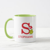 Wie Grinch Stole Weihnachten | Name & Monogramm S Tasse (Links)