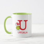 Wie Grinch Stole Weihnachten | Name & Monogramm U Tasse (Links)