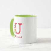 Wie Grinch Stole Weihnachten | Name & Monogramm U Tasse (Vorderseite Links)