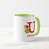 Wie Grinch Stole Weihnachten | Name & Monogramm U Tasse (VorderseiteRechts)