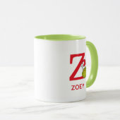 Wie Grinch Stole Weihnachten | Name & Monogramm Z Tasse (VorderseiteRechts)