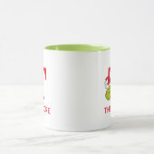 Wie Grinch Stole Weihnachten | Name und Monogramm Tasse (Zentrum)