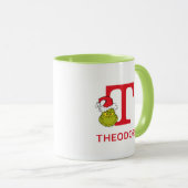 Wie Grinch Stole Weihnachten | Name und Monogramm Tasse (VorderseiteRechts)