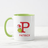 Wie Grinch Stole Weihnachten | Name und Monogramm Tasse (Links)