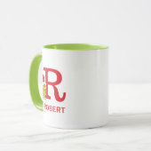 Wie Grinch Stole Weihnachten | Name und Monogramm  Tasse (Vorderseite Links)