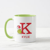 Wie Grinch Stole Weihnachten | Name und Monogramm  Tasse (Links)