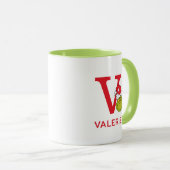 Wie Grinch Stole Weihnachten | Name und Monogramm Tasse (VorderseiteRechts)