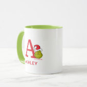 Wie Grinch Stole Weihnachten | Name und Monogramm  Tasse (Vorderseite Links)