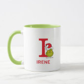 Wie Grinch Stole Weihnachten | Name und Monogramm  Tasse (Links)