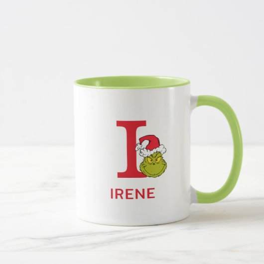 Wie Grinch Stole Weihnachten | Name und Monogramm  Tasse (Rechts)