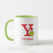 Wie Grinch Stole Weihnachten | Name und Monogramm  Tasse (Links)