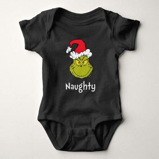 Wie Grinch Stole Weihnachten | Naughty Grinch Baby Strampler (Vorderseite)