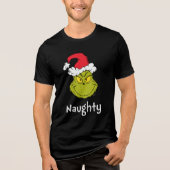Wie Grinch Stole Weihnachten | Naughty Grinch Tri-Blend Shirt (Vorderseite)