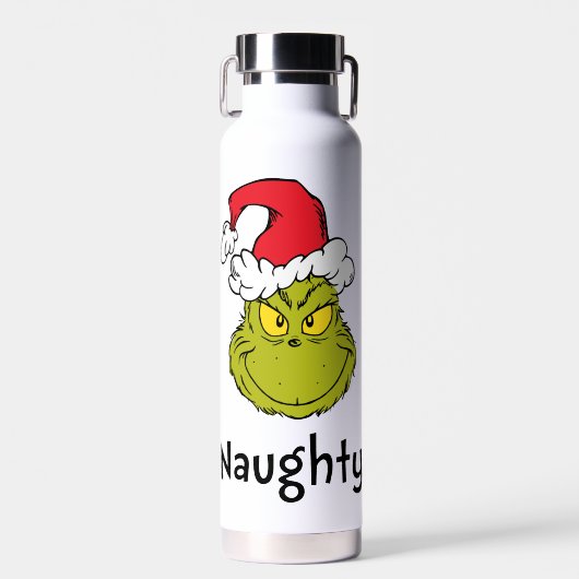Wie Grinch Stole Weihnachten | Naughty Grinch Trinkflasche (Vorne)