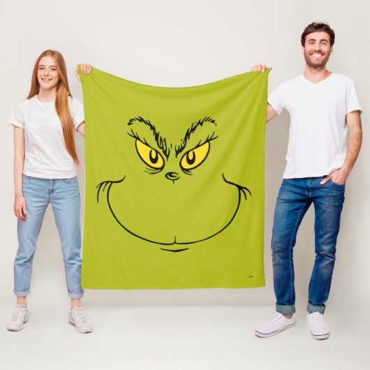 Wie grinch Stole Weihnachtsgesicht Fleecedecke (Beispiel)