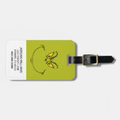 Wie grinch Stole Weihnachtsgesicht Gepäckanhänger (Vorderseite horizontal)