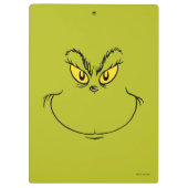 Wie grinch Stole Weihnachtsgesicht Klemmbrett (Rückseite)