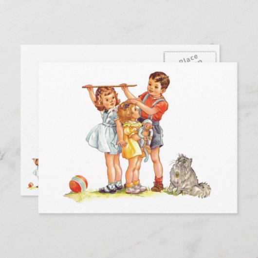 "Wie groß bist du?" Postkarte (Vorne/Hinten)