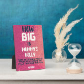 Wie groß ist das Baby Shower Game Sign für Mama? Fotoplatte (Seite)