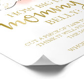 Wie groß ist das Baby Shower Game Sign für Mama? Poster (Ecke)