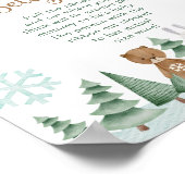 Wie groß ist das Bauch Winter Snowflake Woodland P Poster (Ecke)