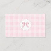 Wie groß ist der Bauch Silly Goose Pink Gingham Begleitkarte (Rückseite)